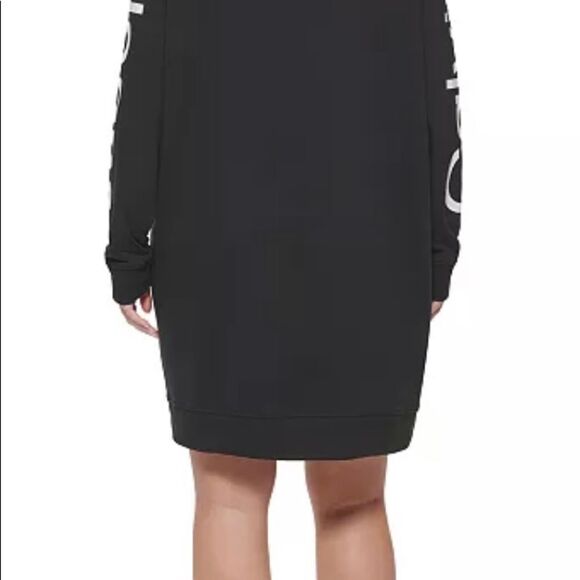 Trendy Small Size Calvin Klein Logo Hoodie Dress   - Picture 3 of 5